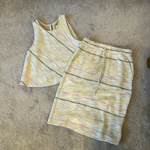 Lou & Grey for Loft skirt and top set Size XS